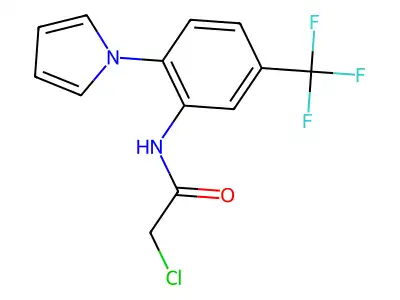 2-chloro-N-[2-(1H-pyrrol-1-yl)-5-(trifluoromethyl)phenyl]acetamide structure