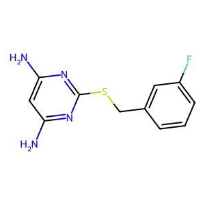 2-[(3-Fluorophenyl)methylthio]pyrimidine-4,6-diamine structure
