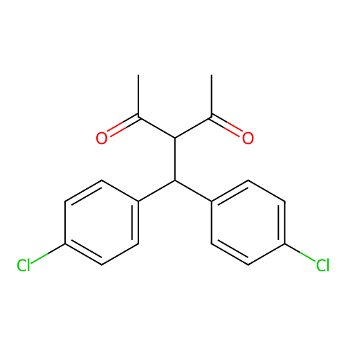 3-[Bis(4-chlorophenyl)methyl]pentane-2,4-dione structure