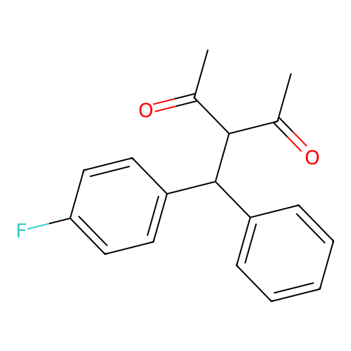 3-[(4-Fluorophenyl)(phenyl)methyl]-2,4-pentanedione structure