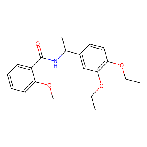 N-[1-(3,4-diethoxyphenyl)ethyl]-2-methoxybenzamide structure