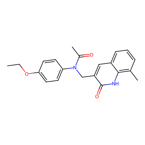 N-(4-ethoxyphenyl)-N-[(8-methyl-2-oxo-1H-quinolin-3-yl)methyl]acetamide structure