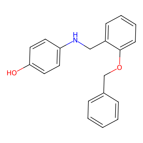 4-(((2-(Benzyloxy)phenyl)methyl)amino)phenol structure