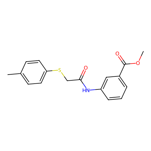 Methyl 3-({[(4-methylphenyl)sulfanyl]acetyl}amino)benzoate structure