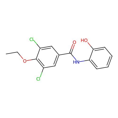 3,5-dichloro-4-ethoxy-N-(2-hydroxyphenyl)benzamide structure