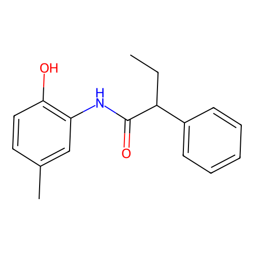 N-(2-hydroxy-5-methylphenyl)-2-phenylbutanamide structure