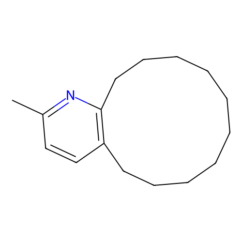 5,6,7,8,9,10,11,12,13,14-Decahydro-2-methylcyclododeca[b]pyridine structure