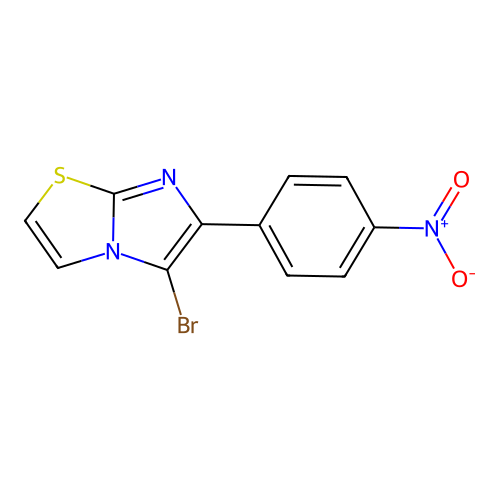 5-Bromo-6-{4-nitrophenyl}imidazo[2,1-b][1,3]thiazole structure