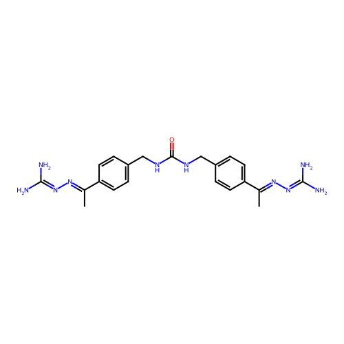 4,4'-Dacetyldibenzylureabis(guanylhydrazone) structure