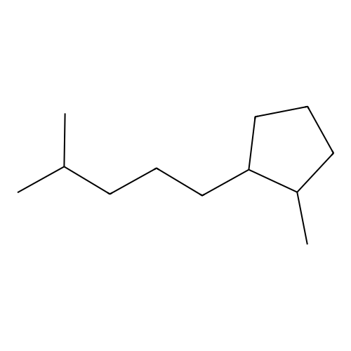 1-Methyl-2-(4-methylpentyl)cyclopentane structure