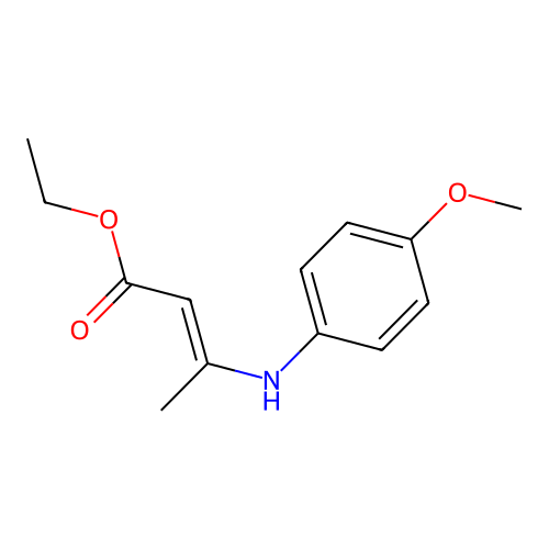 2-Butenoicacid, 3-[(4-methoxyphenyl)amino]-, ethyl ester structure