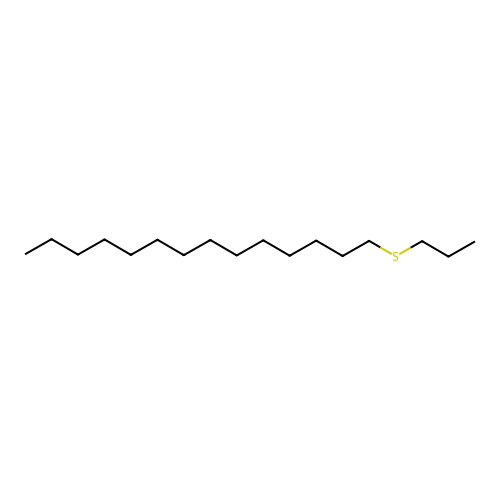 Propyl tetradecyl sulfide structure