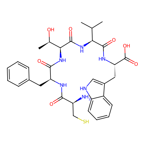 L-Tryptophan, L-cysteinyl-L-phenylalanyl-L-threonyl-L-valyl- structure