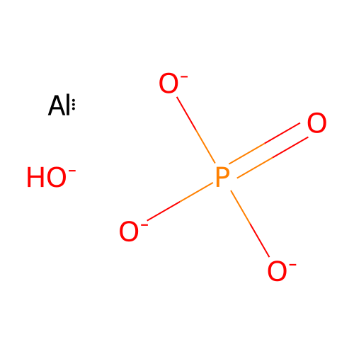 Aluminum hydroxide phosphate structure