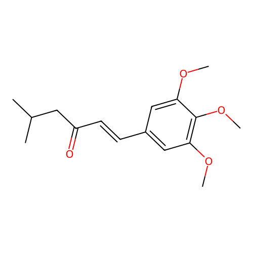 (1E)-5-Methyl-1-(3,4,5-trimethoxyphenyl)-1-hexen-3-one structure