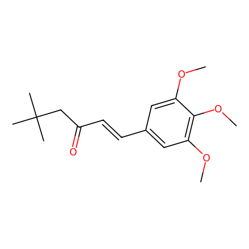 1-Hexen-3-one, 5,5-dimethyl-1-(3,4,5-trimethoxyphenyl)- structure