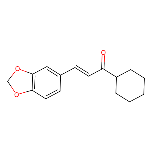 2-Propen-1-one, 3-(1,3-benzodioxol-5-yl)-1-cyclohexyl- structure