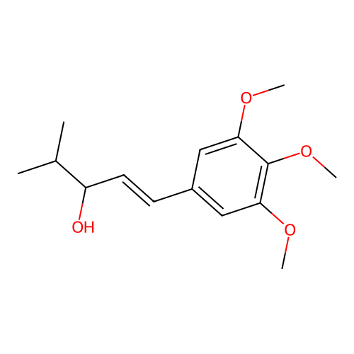 1-Penten-3-ol, 4-methyl-1-(3,4,5-trimethoxyphenyl)- structure