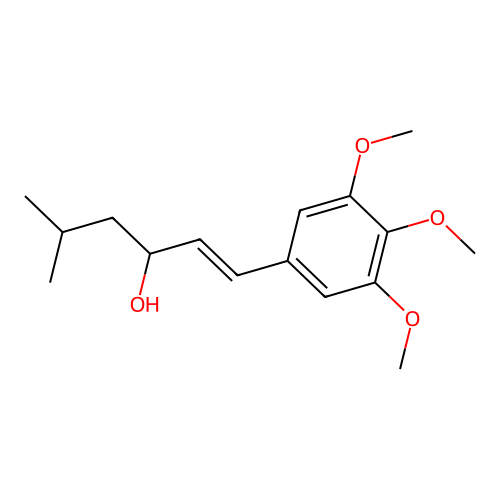 1-Hexen-3-ol, 5-methyl-1-(3,4,5-trimethoxyphenyl)- structure