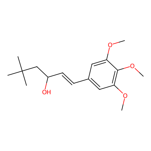 1-Hexen-3-ol, 5,5-dimethyl-1-(3,4,5-trimethoxyphenyl)- structure