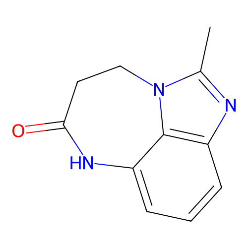 2-Methyl-4,5-dihydroimidazo[1,5,4-ef][1,5]benzodiazepin-6(7H)-one structure