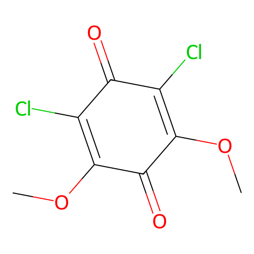 2,6-Dichloro-3,5-dimethoxybenzo-1,4-quinone structure