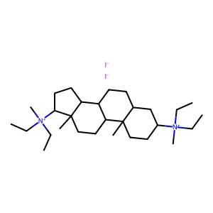 3alpha,17alpha-Bisdiethylamino-5alpha-androstane di(methiodide) structure