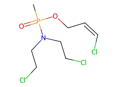 2-chloro-N-(2-chloroethyl)-N-[[(Z)-3-chloroprop-2-enoxy]-methylphosphoryl]ethanamine structure