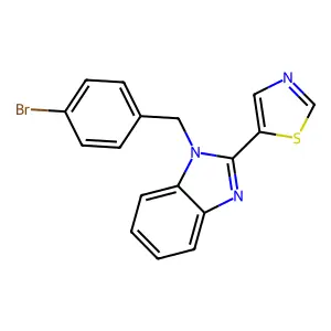 1-(4-bromobenzyl)-2-(1,3-thiazol-5-yl)-1H-benzimidazole structure