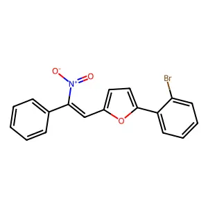 2-(2-Bromophenyl)-5-(2-nitro-2-phenylvinyl)furan structure