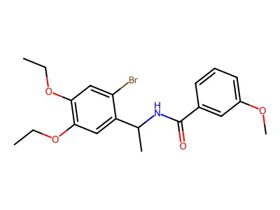 N-[1-(2-bromo-4,5-diethoxyphenyl)ethyl]-3-methoxybenzamide structure