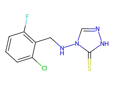 4-[(2-chloro-6-fluorobenzyl)amino]-4H-1,2,4-triazole-3-thiol structure