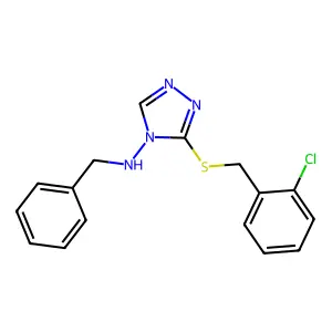 N-benzyl-N-{3-[(2-chlorobenzyl)sulfanyl]-4H-1,2,4-triazol-4-yl}amine structure