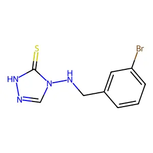 4-[(3-bromobenzyl)amino]-4H-1,2,4-triazol-3-yl hydrosulfide structure