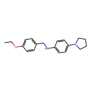 N-[(4-ethoxyphenyl)methyl]-4-pyrrolidin-1-ylaniline structure