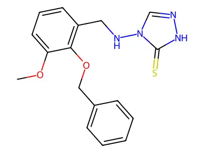 4-{[2-(benzyloxy)-3-methoxybenzyl]amino}-4H-1,2,4-triazole-3-thiol structure