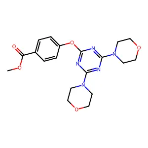 Methyl 4-[(4,6-dimorpholin-4-yl-1,3,5-triazin-2-yl)oxy]benzoate structure