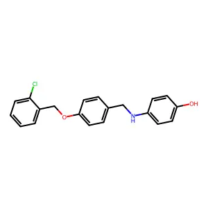 4-[[[4-[(2-Chlorophenyl)methoxy]phenyl]methyl]amino]phenol structure