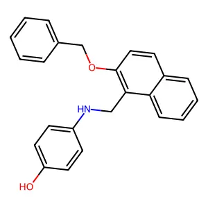4-[(2-Phenylmethoxynaphthalen-1-yl)methylamino]phenol structure