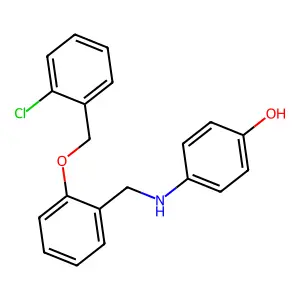 4-({2-[(2-Chlorobenzyl)oxy]benzyl}amino)phenol structure