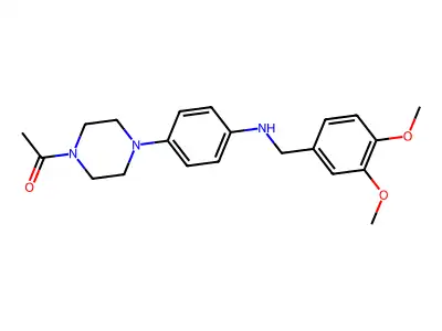 1-[4-[4-[(3,4-Dimethoxyphenyl)methylamino]phenyl]-1-piperazinyl]ethanone structure