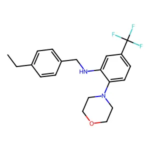 N-[(4-ethylphenyl)methyl]-2-morpholin-4-yl-5-(trifluoromethyl)aniline structure