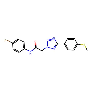N-(4-bromophenyl)-2-[5-(4-methylsulfanylphenyl)tetrazol-2-yl]acetamide structure