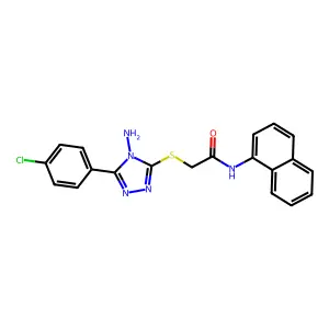 2-{[4-amino-5-(4-chlorophenyl)-4H-1,2,4-triazol-3-yl]sulfanyl}-N-(naphthalen-1-yl)acetamide structure
