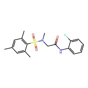 N-(2-fluorophenyl)-2-[(mesitylsulfonyl)(methyl)amino]acetamide structure