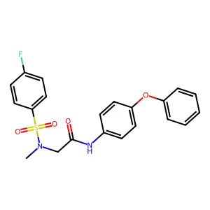 2-[(4-fluorophenyl)sulfonyl-methylamino]-N-(4-phenoxyphenyl)acetamide structure