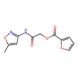 2-[(5-Methylisoxazol-3-yl)amino]-2-oxoethyl 2-furoate structure