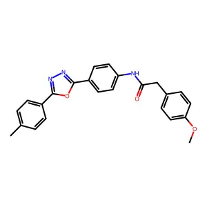 2-(4-methoxyphenyl)-N-[4-[5-(4-methylphenyl)-1,3,4-oxadiazol-2-yl]phenyl]acetamide structure