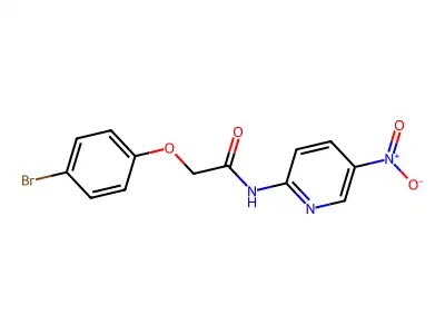 2-(4-bromophenoxy)-N-(5-nitropyridin-2-yl)acetamide structure