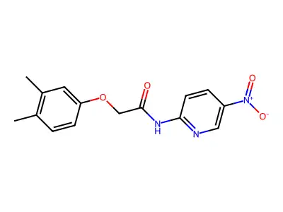 2-(3,4-dimethylphenoxy)-N-(5-nitropyridin-2-yl)acetamide structure